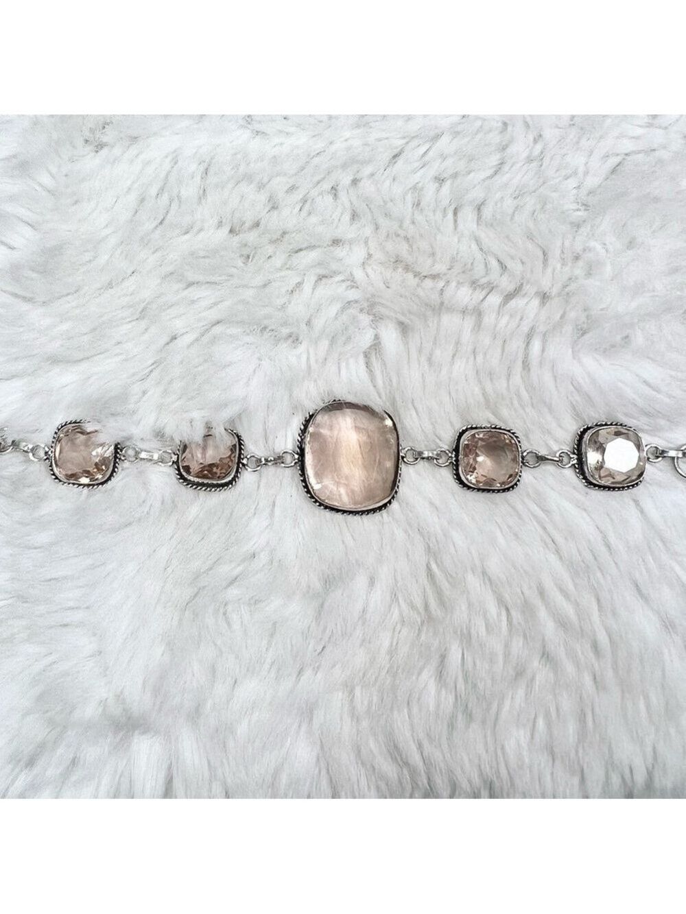 Morganite 925 Bracelet - Picture 3 of 7